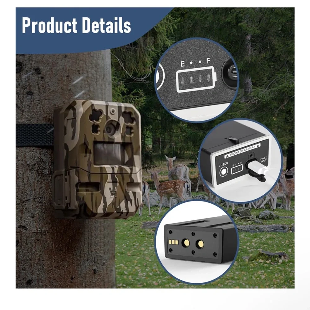 Rechargeable Battery for Moultrie Edge Series Trail Cameras, 5000mAh 54Wh